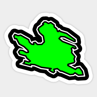 Mayne Island Simple Silhouette - Lime Green Flavour - Mayne Island Sticker